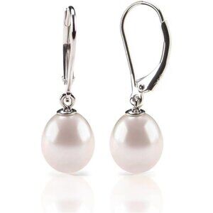 Handpicked Quality Freshwater Cultured Pearl Earrings Dangle Stud Pearl Earrings